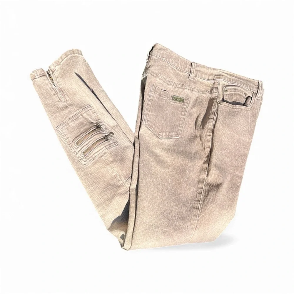 Women's Tan Military Style Suit including jacket S L pants size 10T by D Gilman - Picture 5 of 8